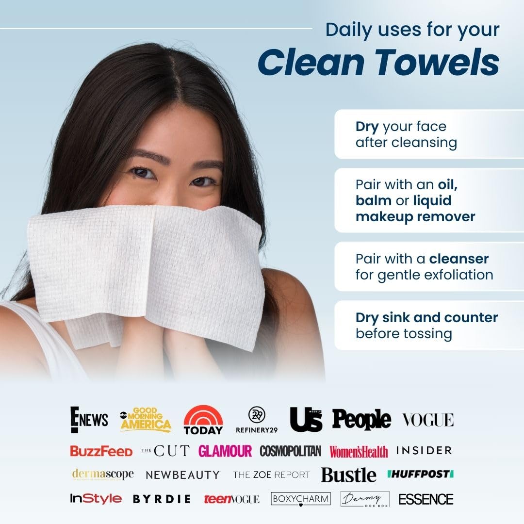 ODALLT™ Clean Towels XL – 100% USDA Biobased Face Towels